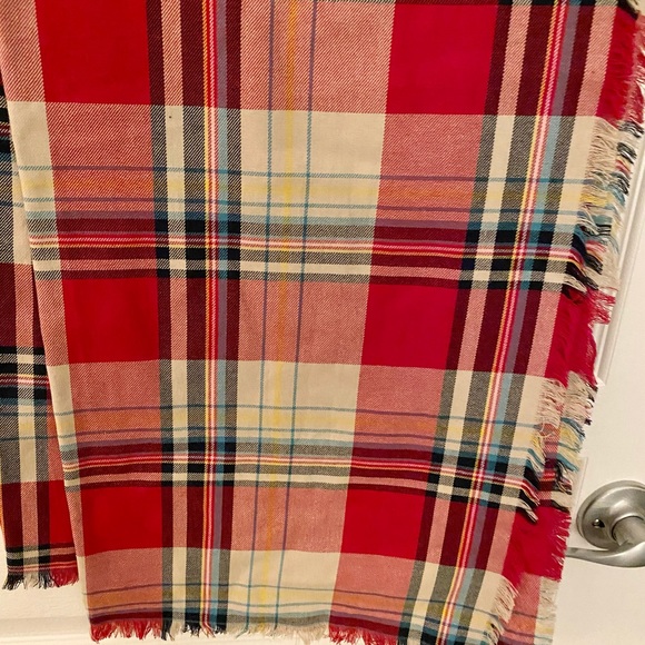 Cotton Large Plaid Blanket Scarf - Picture 5 of 7